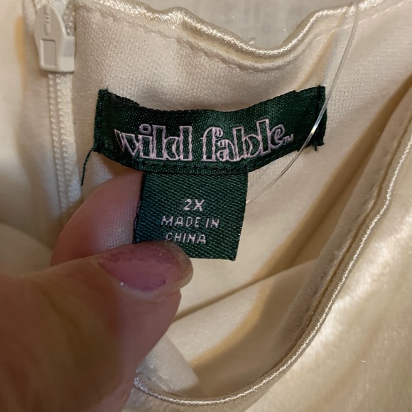Wild Fable Cream Satin Dress size 2X - Picture 2 of 5